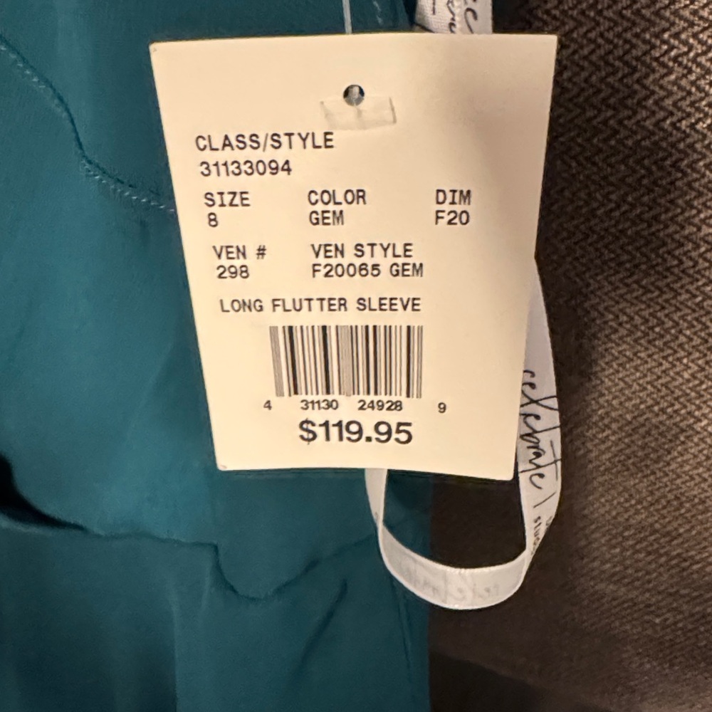 David’s Bridal Teal Dress NWT | Size 8 | Wedding & Formal Event - Picture 4 of 7